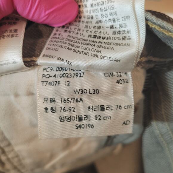 Levi's 501 Jeans 30x30 Gray Button Fly Mens True Size Straight Leg Cotton Denim - Picture 7 of 7